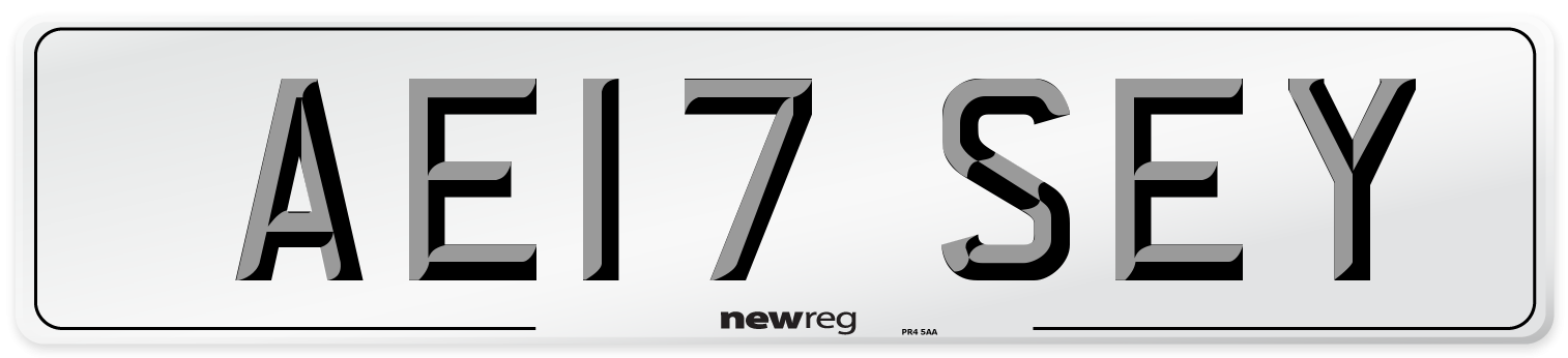 AE17 SEY Number Plate from New Reg